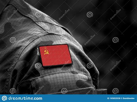 Flag Of The Soviet Union On Military Uniform The State Flag Of The