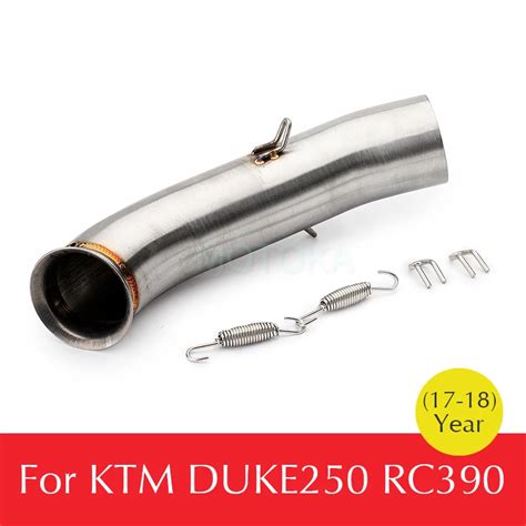 Motorcycle Exhaust Silencer Middle Link Pipe Full System Escape Connect