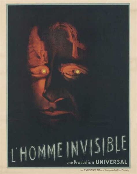 A Movie Poster For The Film L Home Invisible Une Production Universal
