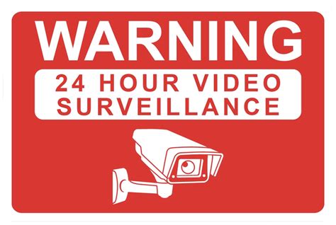 Warning 24 Hour Video Surveillance Reflective Coroplast Sign