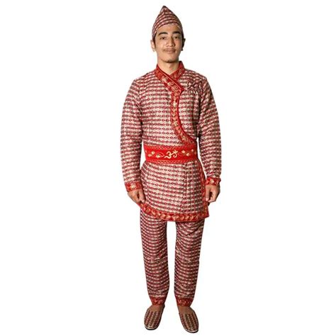 men s lining dhaka daura suruwal set 4 piece ethnic wear set for groom in nepal buy daura