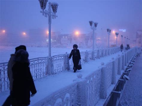 Residents Of Yakutsk In Northeastern Siberia During A Cold Snap