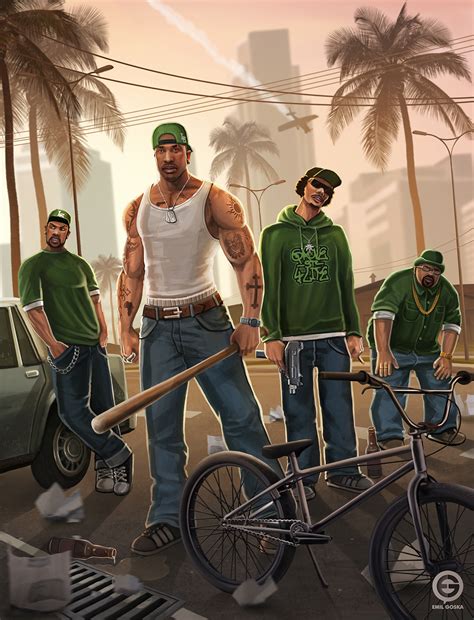 Play with attached save game file to avoid any problems. GTA San Andreas on Behance