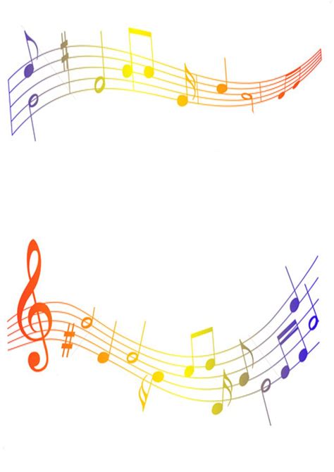 Free Download Coloured Musical Notes Border By Kirstylouisewilson