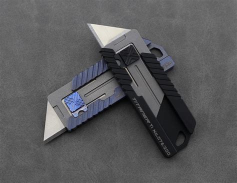 Titanium Utility Knife Edc Knife Retractable Box Cutter Etsy Norway
