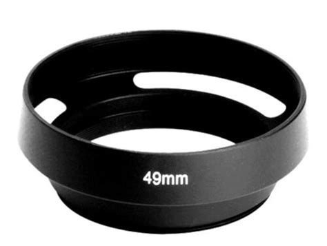 49mm Metal Tilted Vented Lens Hood For Cameras And Lenses 49mm Thread