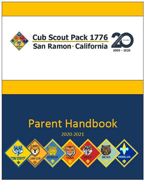 Pack 1776 Parent Handbook Cub Scout Pack 1776