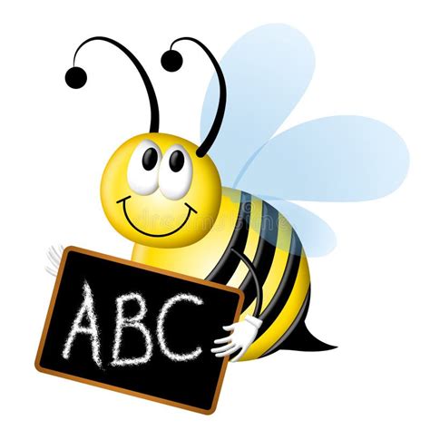 Spelling Bee With Abc Chalkboard Stock Illustration Illustration Of