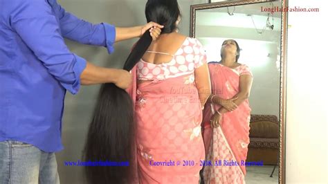long hair pulling with very thick below knee length hair of ritika youtube