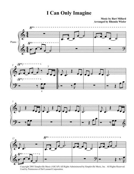 I Can Only Imagine By Mercyme Digital Sheet Music For Sheet Music