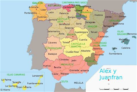 Mapa De España Provincias Provincias Resuelto Mapa De España