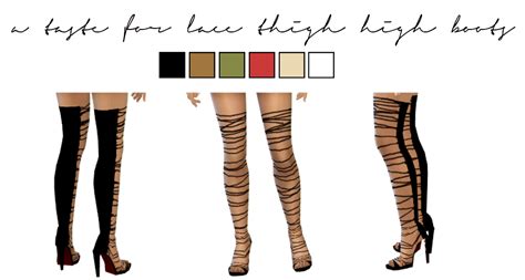Sims Boutique Lace Thigh High Boots Thigh High Boots Thigh Highs