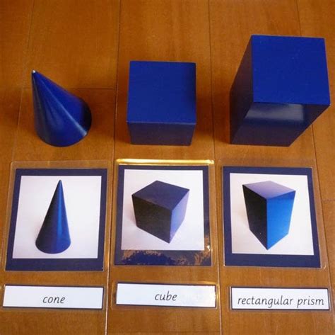 Montessori Geometric Solids 3 Part Cards PDF Montessori Etsy