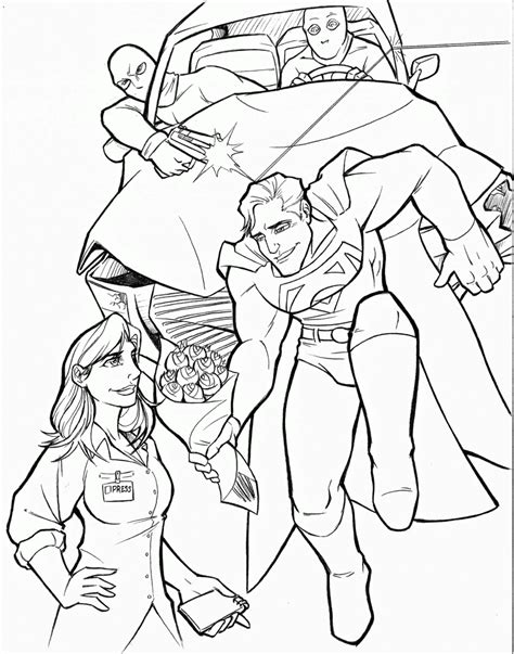 Superman And Lois Lane Coloring Pages