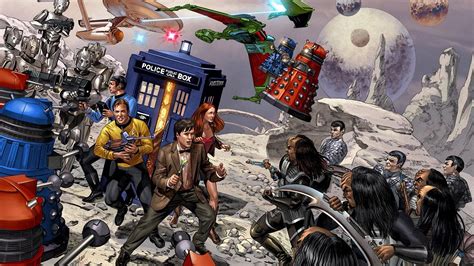 Star Trek Doctor Who Crossover Spock Amy Pond The Doctor Cybermen