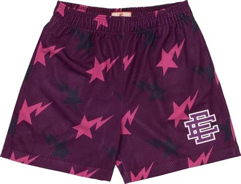 Eric Emanuel X Bape Miami Basic Short Purplepinkblack Fw19