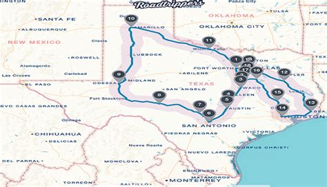 Perfect Texas Road Trip Map Texas Hill Country