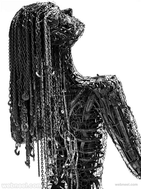 Scrap Metal Sculptures Woman 7