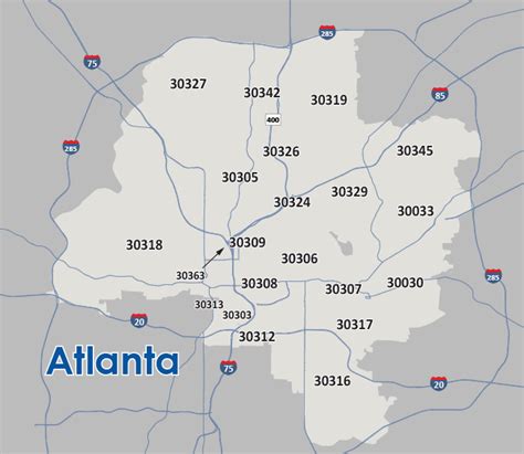 Metro Atlanta Zip Code Map