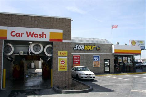 Shell Service Station With Car Wash