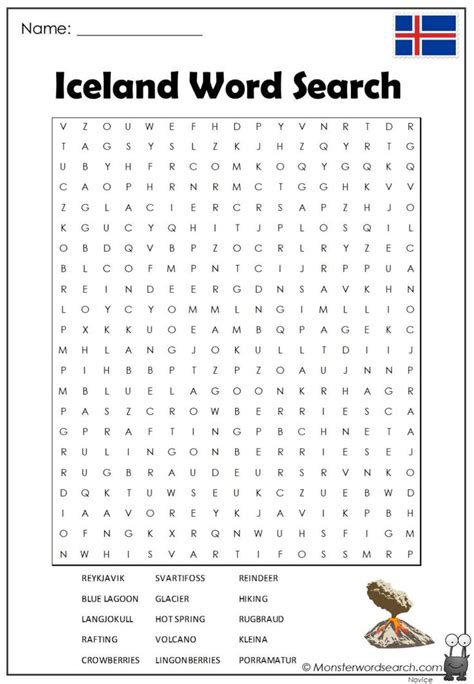 Iceland Word Search In 2021 Word Find Owl Coloring