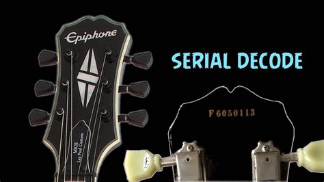 The act of playing fast passages on an electric guitar is termed 'shredding'. How to Date your Epiphone guitar - YouTube