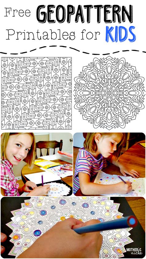 GEOPATTERN Coloring Printable for Kids + Coloring Giveaway | Coloring