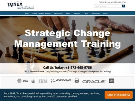 Strategic Change Management Training Ppt