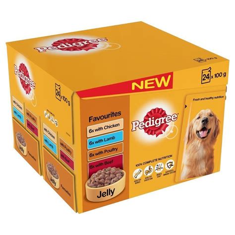 Dry food made with small breeds in mind. Pedigree Pouch Dog Food Favourites in Jelly 24x100g (Pack ...