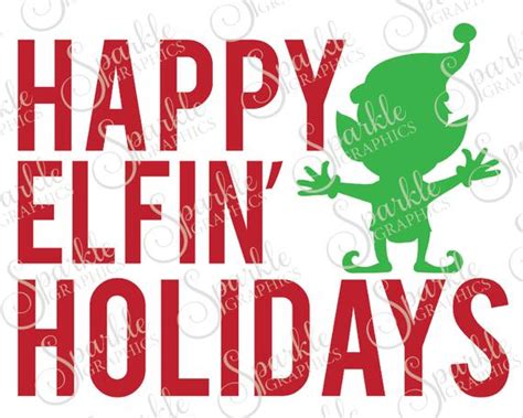 Have you wrapped all the gifts on your own? Happy Elfin' Holidays Cut File Set Christmas SVG Elf SVG