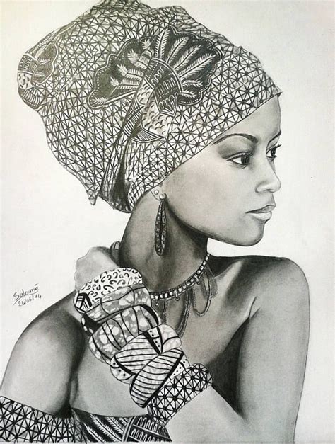 Génial Dessin Visage Femme Africaine Noir Et Blanc Idées