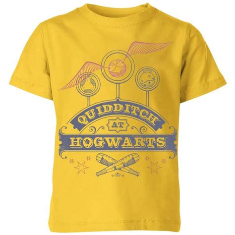 Harry Potter Quidditch At Hogwarts Kids T Shirt Yellow Clothing