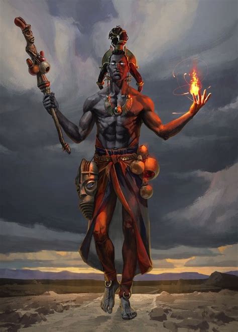 Eshu Guardian Of The Paths An Art Print By Olga Drebas INPRNT African Mythology Black Love