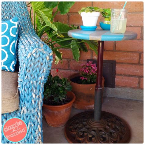 This version of my diy umbrella stand planter is perfect and super strong. How to Make Patio Side Table from Old Umbrella Stand - | Patio side table, Outdoor umbrella ...