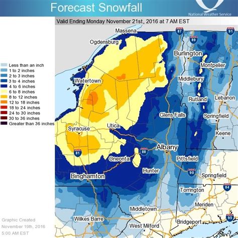 Lake Effect Snow Warnings Issued Across Upstate Ny 12 Inches Or More