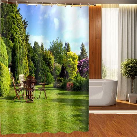 180x180cm The Parks Digital Printing Waterproof Shower Curtian 3d Shower Curtain Free Shipping