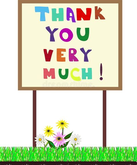 Banner Thank You Very Much Vector Illustration Stock Illustration