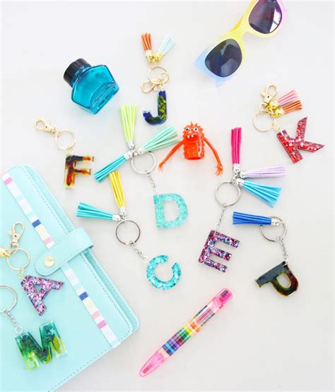 Resin Monogram Keychains The Handmade Home