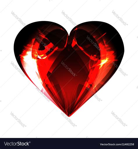 Ruby Heart Royalty Free Vector Image Vectorstock