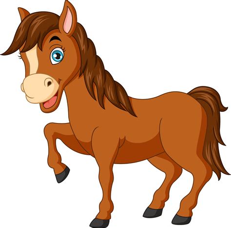 Cartoon Funny Horse Isolated On White Background 5112884 Vector Art At