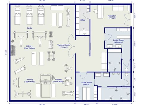 Gym Layout Software Design Your Gym Floor Plans In No Time Roomsketcher