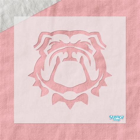 Georgia Bulldogs Mascot Logo Stencil Stencils Custom Stencils