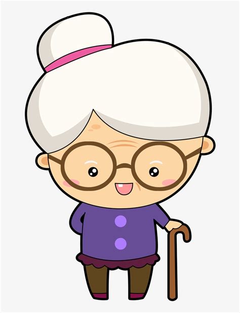 Cartoon Grandma Clipart Grandma Clipart Black And White Transparent