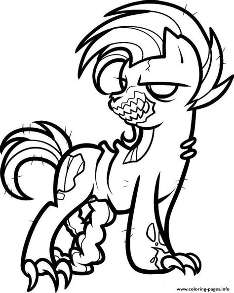 pony zombie coloring pages printable