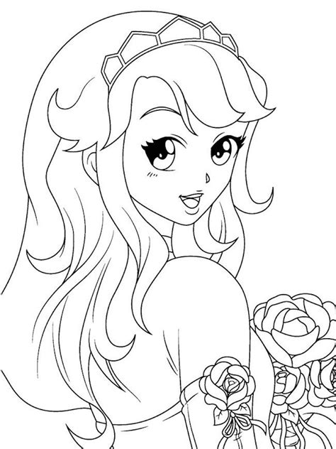 Anime Characters Coloring Page Printable And Free Coloring Home