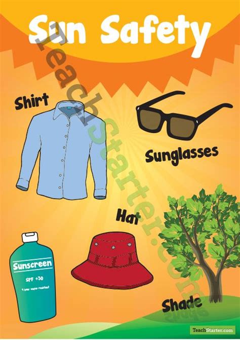 Sun Safety Poster For Children