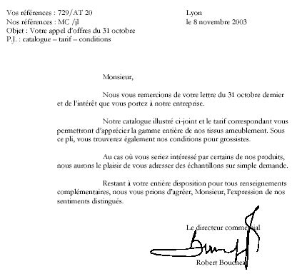 Plier une lettre pour une correspondance commerciale ou. exemples de modèles: Norme Afnor Lettre