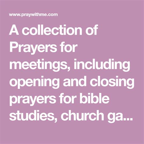 Prayers For Meetings Prayer Meeting Opening Prayer For Meeting