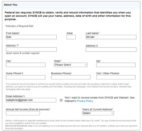 Though the card act doesn't state any specific minimum income requirement, credit card companies do have to ensure applicants have enough income to support monthly payments before they can be. Walmart Credit Card Application - CreditCardMenu.com