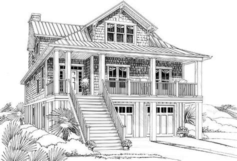Narrow lot houses are quite rare. Plan 15035NC: Narrow Lot Beach House Plan | 2nd floor ...